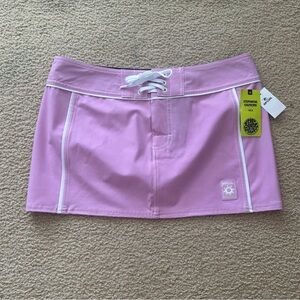 Rip Curl Pink Swim Skirt with White Trim